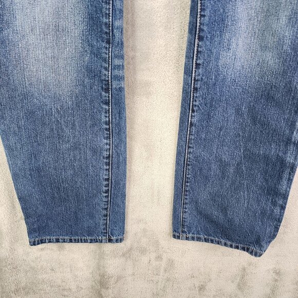 Mens Express Jeans Denim Blue Rocco Slim Fit Straight Leg 100% Cotton Size 32x32 - Picture 3 of 14